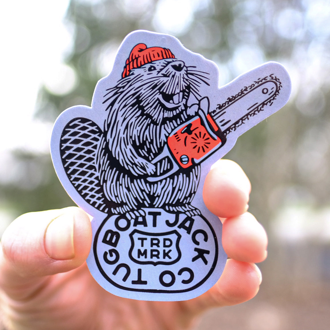 Chainsaw Beaver Sticker